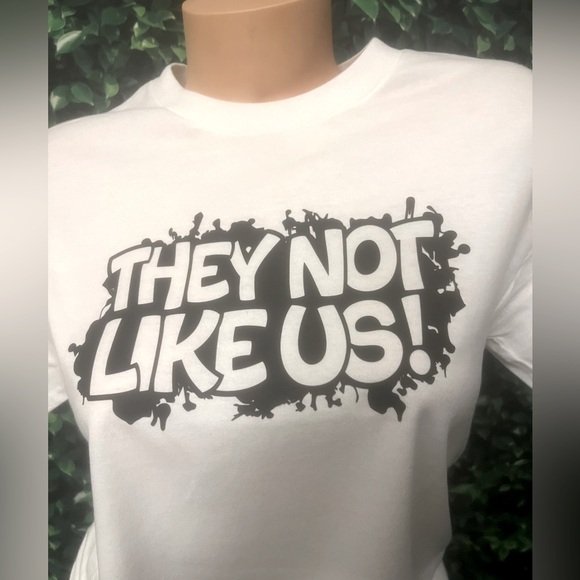 SALE NEW They Not Like Us CUSTOM MADE TEE Kendrick Lamar Super Bowl Smile - Picture 3 of 6